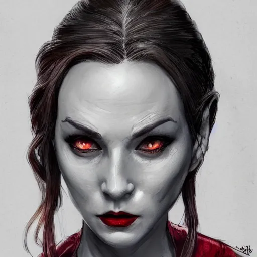 Image similar to Portrait of Wanda the scarlet witch, Marvel, highly detailed, anger, fear, ominous background, artstation, trending on ArtStation, by smile _zPRO