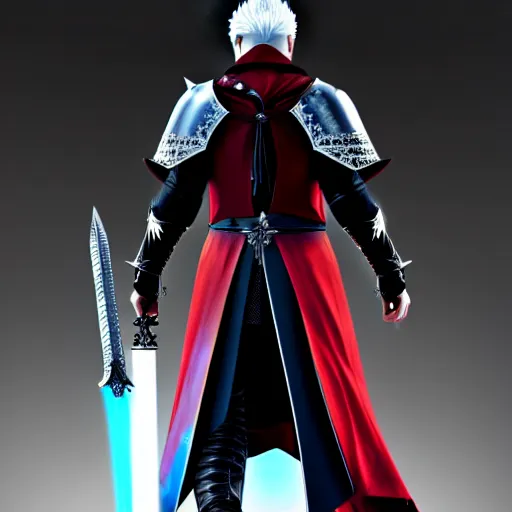 vergil devil may cry 5 as a knight during middle ages