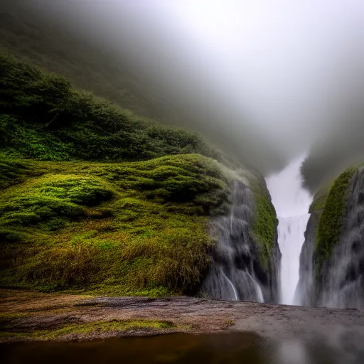 Image similar to the waterfall in the mist. - h 6 4 0