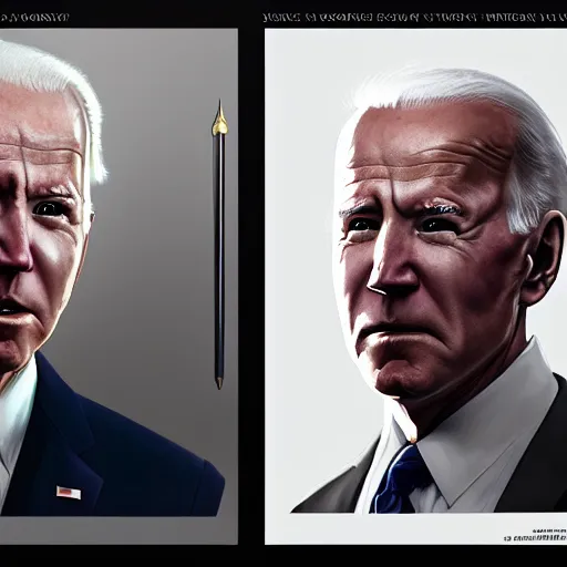 Image similar to a portrait of joe biden, intricate, hyper detailed, 8k, james gurney, greg rutkowski, john howe, artstation