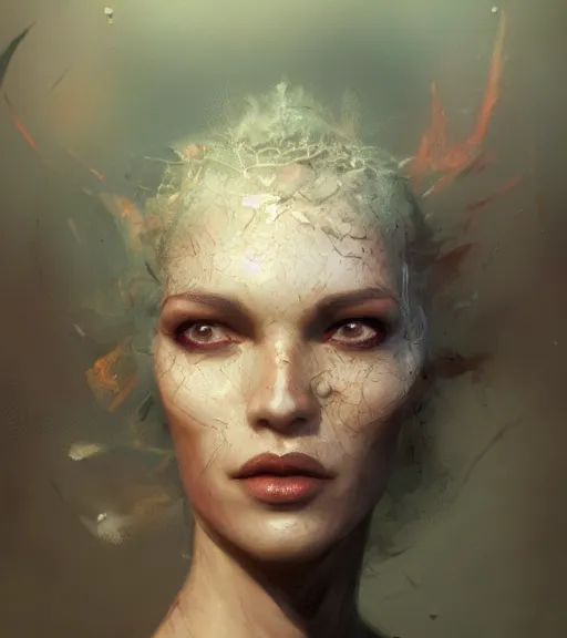 Prompt: portrait of mysterious unnatural presence, by pascal blanche, karol bak, craig mullins, steven belledin, james jean, brutalist, rococo, digital painting, smooth, sharp focus, octane render, 8 k, hyper detailed.