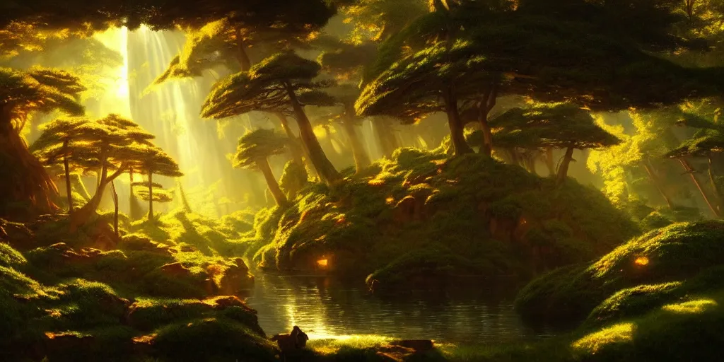 Image similar to reality of failure, learn from falling down, never stop learning, nature unique attractive, beautifully lit, by studio ghibli and albert bierstadt, 8 k volumetric lights unreal engine trending on art station