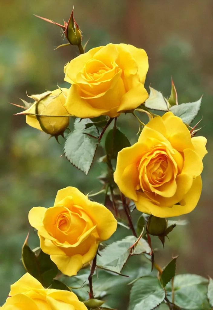 Image similar to a beautiful yellow rose with blood - stained thorns