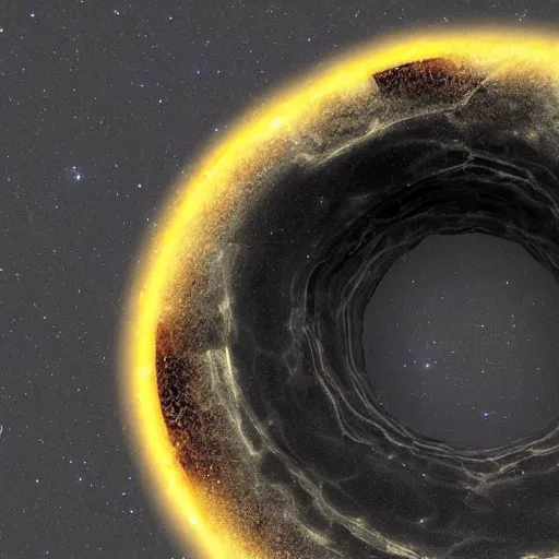 Prompt: a black hole condensed inside a marble