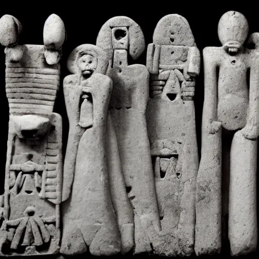 Image similar to ancient harappan toys, award winning black and white photography