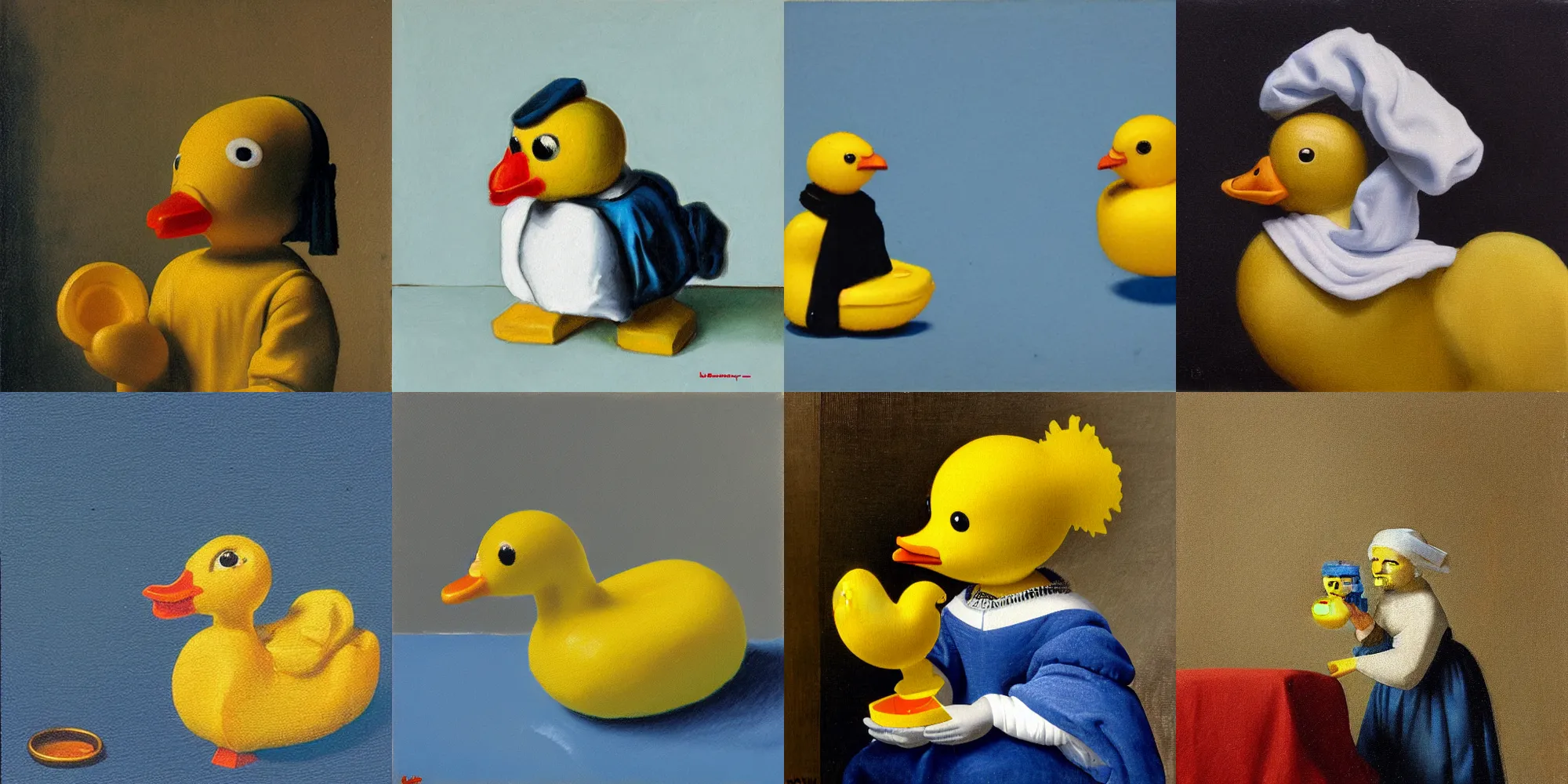 Prompt: rubber ducky in the style of Vermeer