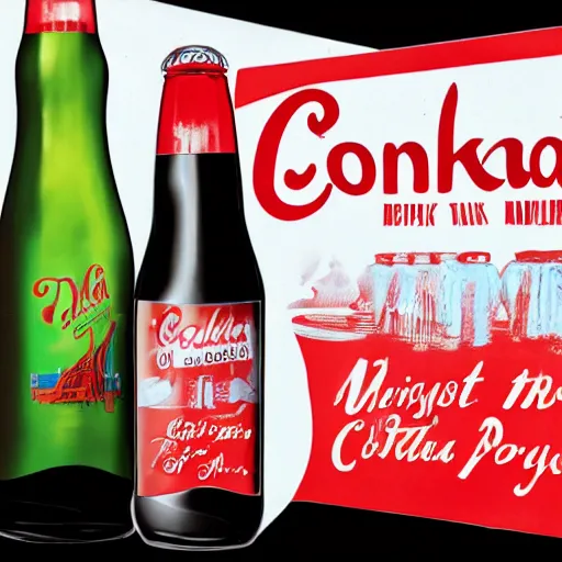 Image similar to a bottle of conka cola, marketing promo photo