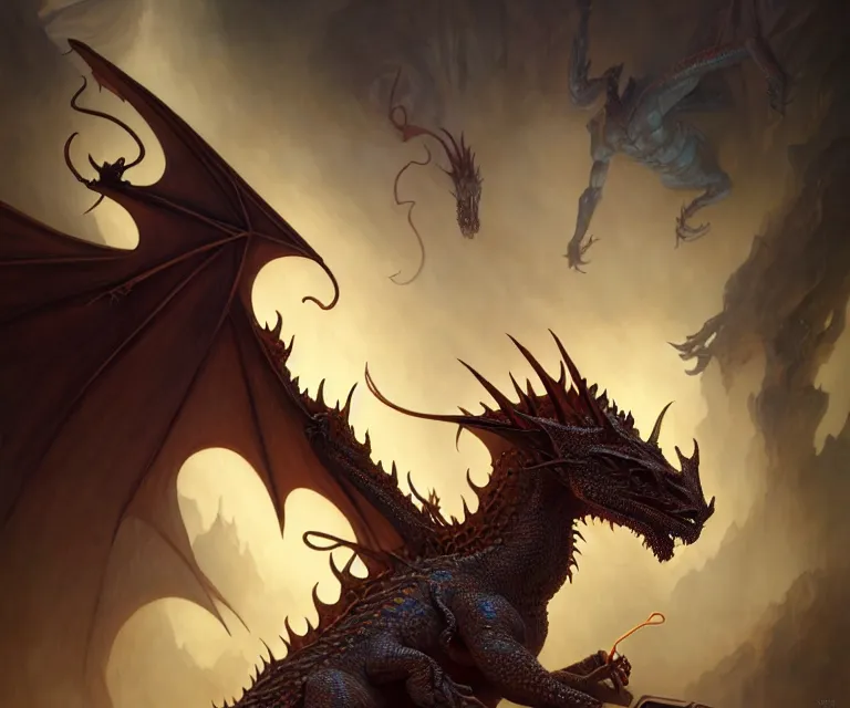 Prompt: a dragon, dramatic lighting, ultra realistic, intricate details, highly detailed by peter mohrbacher, allen williams, hajime sorayama, wayne barlowe, boris vallejo, aaron horkey, gaston bussiere, artgerm, 4 k