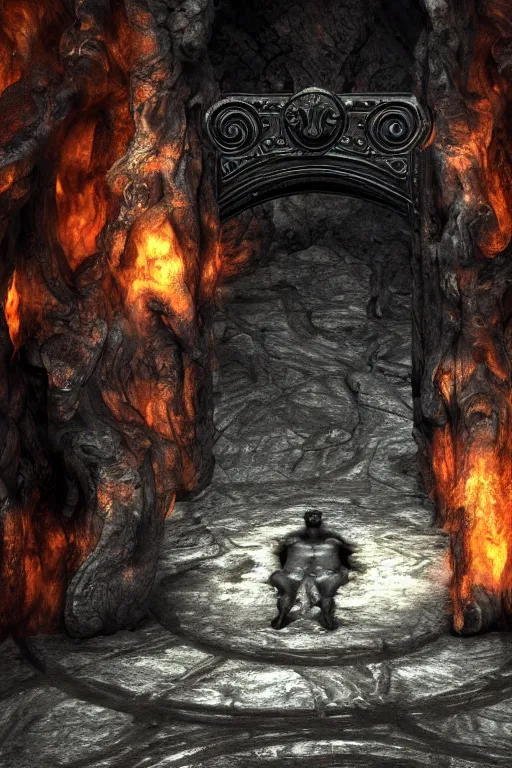 Prompt: The Gates of Hell as seen Through Gods Eyes, Visually Stimulating, Profound, Layered Shadows, Ultra Detail, Ultra Defined, Ultra High Definition, Cinematic Render, Cinematic Lighting