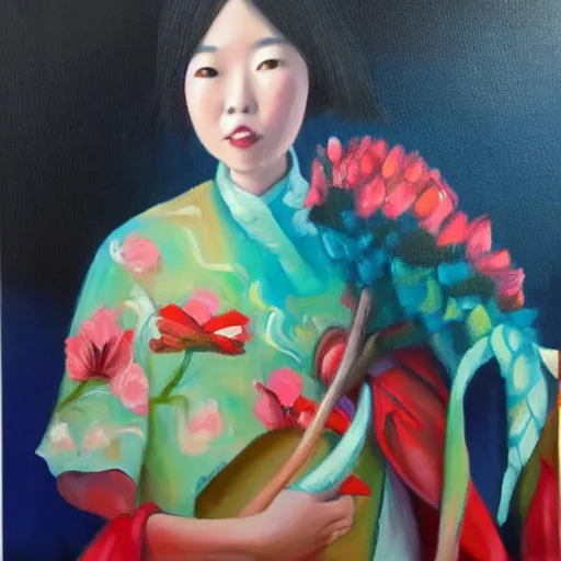 Image similar to oil painting ¥¥¥¥ kaikai kiki