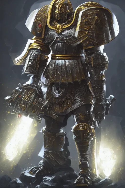 Image similar to armor portrait heros warhammer 4 0 k horus heresy fanart - the primarchs emperor by johannes helgeson animated with vfx concept artist & illustrator global illumination ray tracing hdr fanart arstation zbrush central hardmesh 8 k octane renderer comics stylized