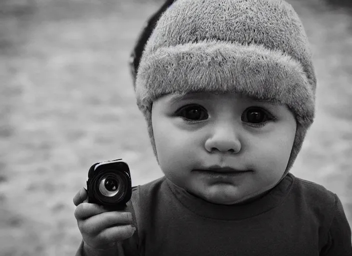 Image similar to professional fine detailed photo portrait of young minion from makhachkala, dagestan. kid minion in the postsoviet suburbia, iphone photo, instagram, black and white