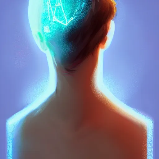 Image similar to portrait of a thin young man with long red hair, ponytail, a lot of freckles on his face, intricate, elegant, glowing lights, highly detailed, digital painting, artstation, concept art, smooth, sharp focus, illustration