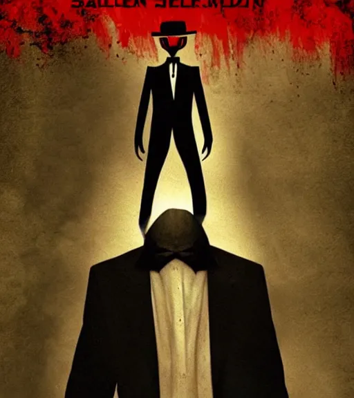 Prompt: a movie about slenderman, movie poster, horror movie, scary, hd