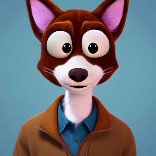 Image similar to a furry fursona, pixar style