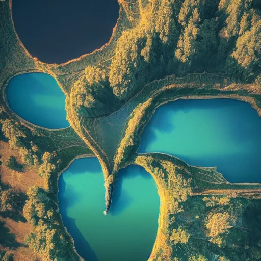 Prompt: Photo of a hot air balloon flying above a reflective mountain lake, the lake has two black swans swimming, touching heads, forming a heart with their necks, beautiful, High resolution photo, intricate, 8k highly professionally detailed, HDR, CGsociety, render