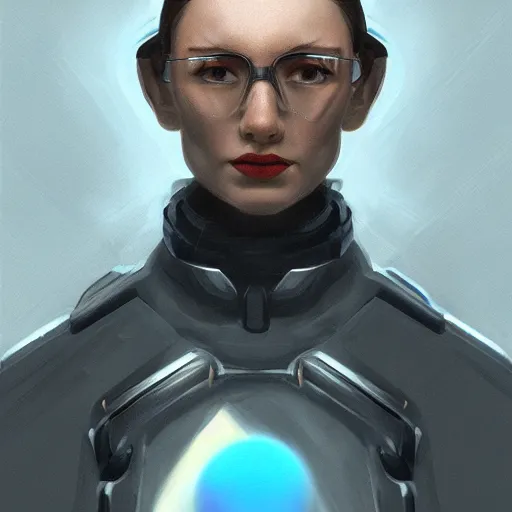 Image similar to concept art of scifi elite scientist by jama jurabaev, portrait, extremely detailed, studio light, trending on artstation, high quality, brush stroke