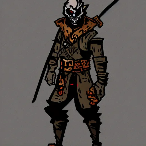 Image similar to darkest dungeon art style character concept
