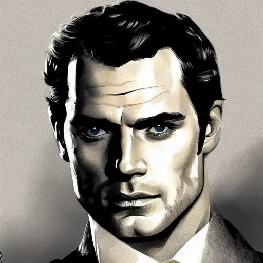 Image similar to henry cavill as james bond, portrait, highly detailed, digital painting, artstation, concept art, sharp focus, illustration, art