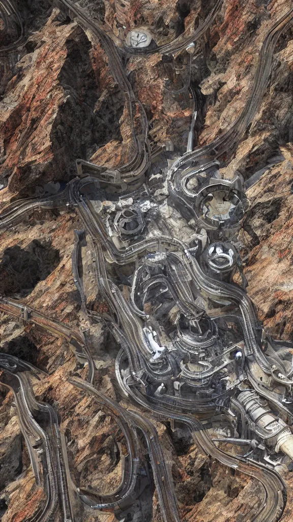 Prompt: cinematic ultra realistic photography of the complex magical machine embedded within the mountain, colourful sedimentary and igneous rock and marble, rock textures industrial machinery, pistons, pipes and valves, super conducters, circuitry. 8k 3D geology