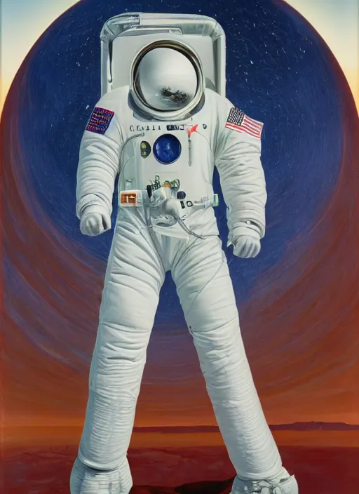 Prompt: ( ( ( portrait of elon musk ) ) ) by chesley bonestell, spacex, mars mission,