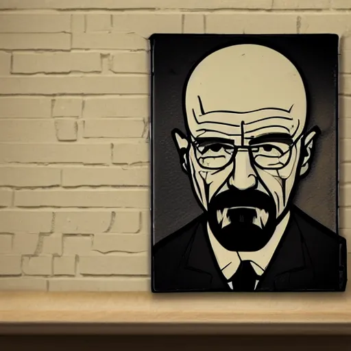 Prompt: portrait of walter white in don't starve, cupboard cutout art, 4 k, highly detailed, epic lighting