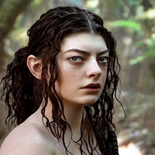 Image similar to lorde as lara croft