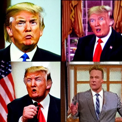 Image similar to donald trump in a 9 0 s sitcom