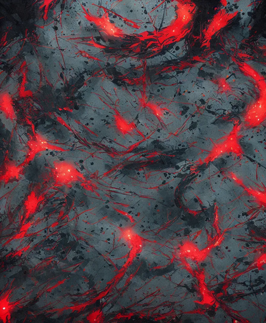 Prompt: hyper realistic bloods and tar pattern, art by greg rutkowski, intricate, ultra detailed, photorealistic, vibrante colors, colorful, trending on artstation, 4 k, 8 k