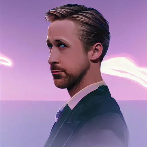 Prompt: ryan gosling dancing ballet, robotic clothes in the beach purple sun, dancing ballet, pink lighting ultra realistic photorealistic highly detailed high quality, a stunningly, digital painting, artstation, concept art, smooth, sharp focus, illustration, art by artgerm and greg rutkowski and alphonse mucha 8 k