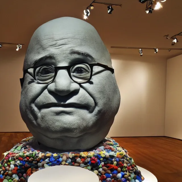 Image similar to a sculpture of danny devito by takashi murakami