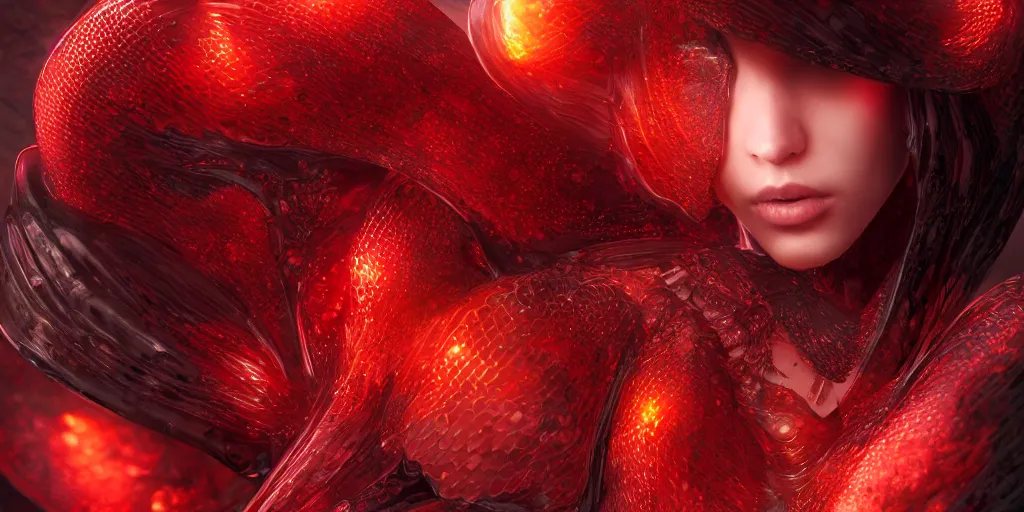 Image similar to crimson - black honeycomb dripping honey, concept art, intricate, photorealistic, octane render, rtx, hdr, unreal engine, dnd digital art by artgerm