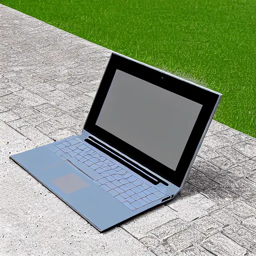 Image similar to brutalism laptop