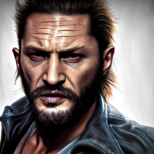 Image similar to Tom Hardy as wolverine 4K quality Photorealism