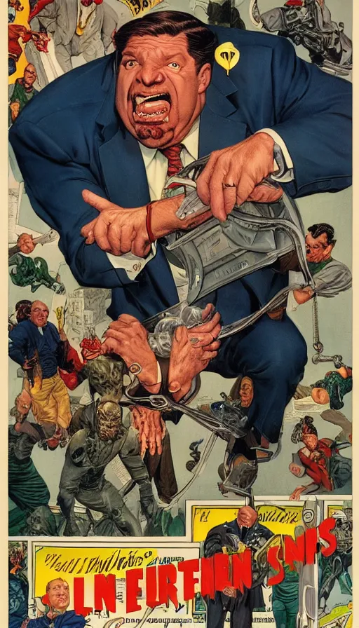 Image similar to ron desantis as a pathetic villain. portrait by clyde caldwell and jean giraud and anton otto fischer and john philip falter and will eisner and gil elvgren