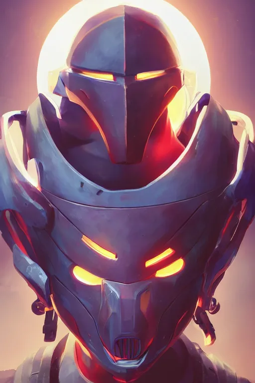 Image similar to epic mask helmet robot ninja portrait stylized as fornite style game design fanart by concept artist gervasio canda, behance hd by jesper ejsing, by rhads, makoto shinkai and lois van baarle, ilya kuvshinov, rossdraws global illumination radiating a glowing aura global illumination ray tracing hdr render in unreal engine 5