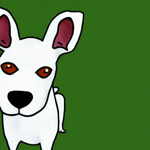 Prompt: fox terrier drawn in caillou style