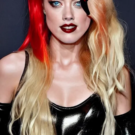 Prompt: amber heard as harley quinn.