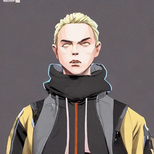 Prompt: blonde wearing a team rocket hoodie, bust portrait, photorealistic, artstation, anime, outfit-of-the-day, instagram, fashion outfit, inspo, street outfit, fashion model, fashion model, ootd, kpop, idol, flcl cover, yoji shinkawa greg rutkowski Craig Mullins Noah Bradley mark arian, selfie, bust portrait, ilya kuvshinov, trending on artstation, artstation hq, very very very beautiful, symmetrical, vignette, photoshop, clip studio paint, paint tool sai, J.C. Leyendecker WLOP