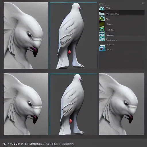 Image similar to portrait of a godlike dove. digital art. artstation. high detail. unreal engine. 8 k. award winning.