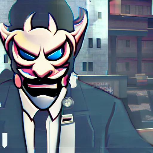 Image similar to Dallas from Payday 2 in Undertale
