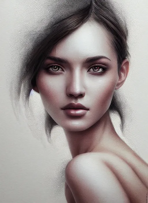 Prompt: wrinkled paper that casts shadows that look like mountains! dream photo of a gorgeous young woman in the style of stefan kostic, realistic, sharp focus, 8 k high definition, insanely detailed, intricate, elegant, art by stanley lau and artgerm