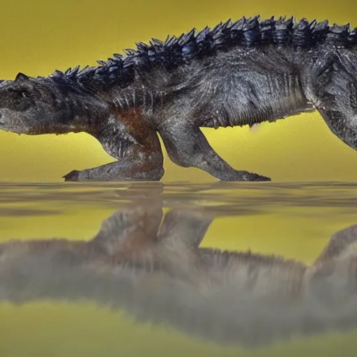 Prompt: a wolf crocodile!!! hybrid! bold natural colors, masterpiece, trending on artstation, photograph, national geographic, wildlife photographer of the year, realistic!!