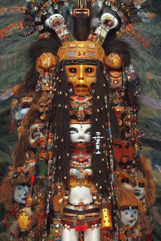 Image similar to Hopi kachina, Warhammer, highly detailed, artstation, illustration, art by Gustav Klimt and Range Murata and Ilya Kuvshinov and Sakimichan