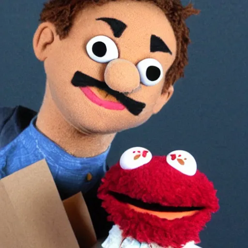 Image similar to joe bidan as a muppet