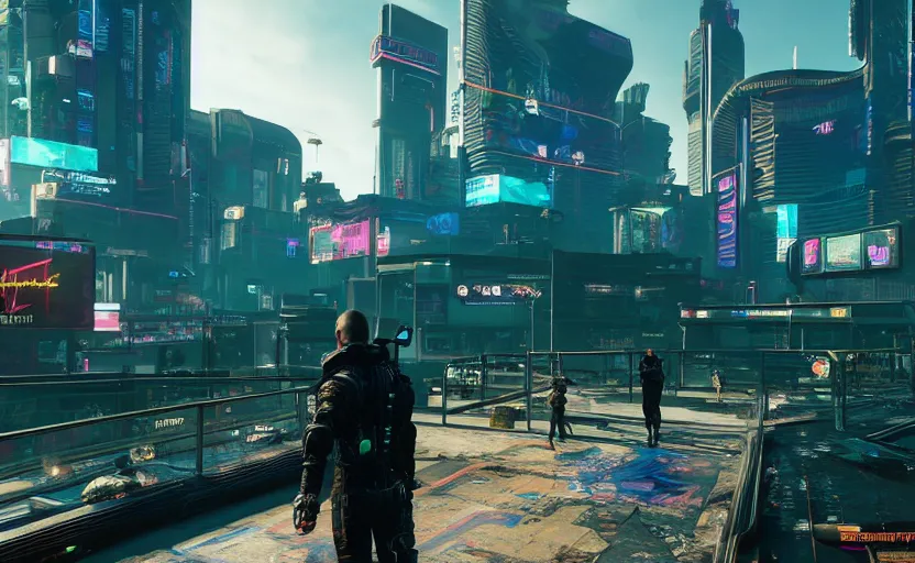 Image similar to cyberpunk 2077 in game screenshot, the afterlife club