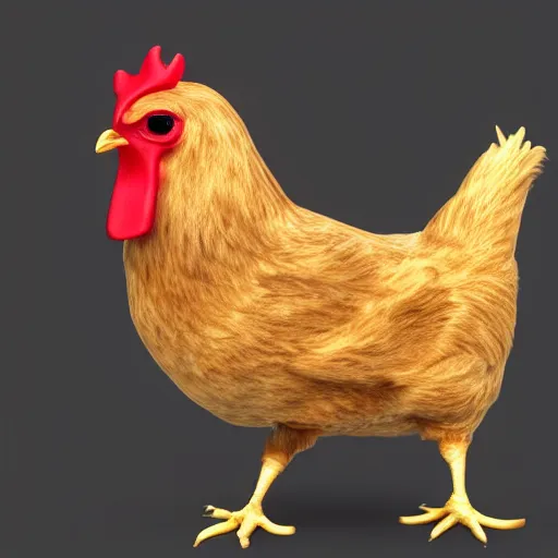 Image similar to a high quality photo of a chicken wearing a suit, 8k, artstation