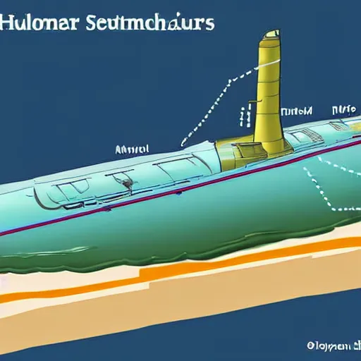 Image similar to Diagram of a nuclear submarine