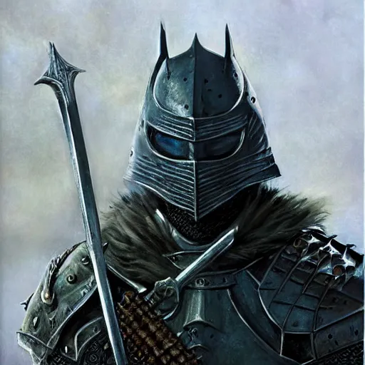 Image similar to dark souls knight as fantasy knight, realistic closeup portrait art by norman rockwell and donato giancola and greg rutkowski, symmetry!!