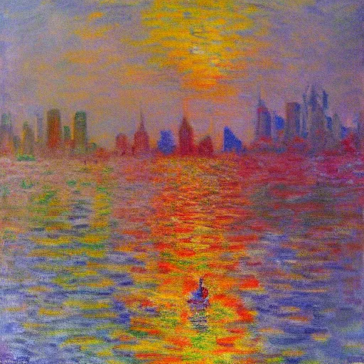 Prompt: Manhattan in the style of Monet
